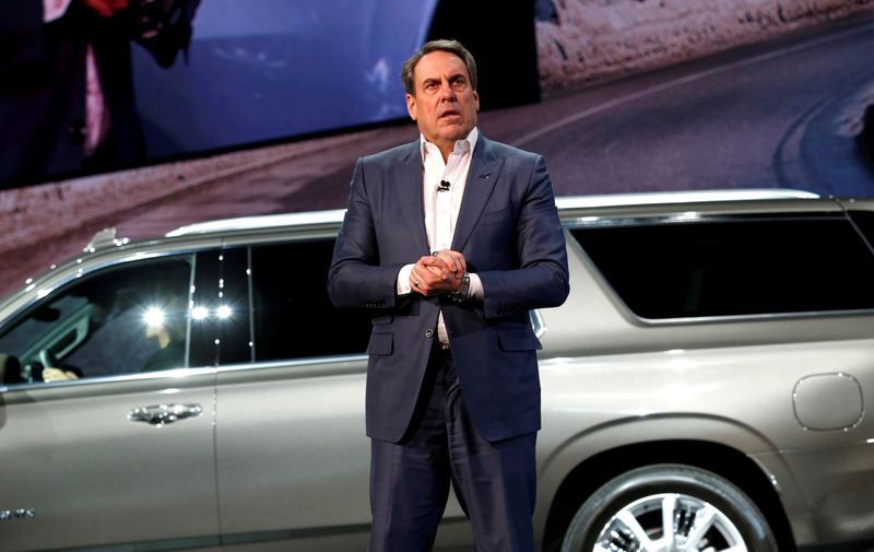 &copy; Reuters. FILE PHOTO: General Motors President Reuss talks about the Chevrolet 2021 Suburban and Tahoe SUVs in Detroit