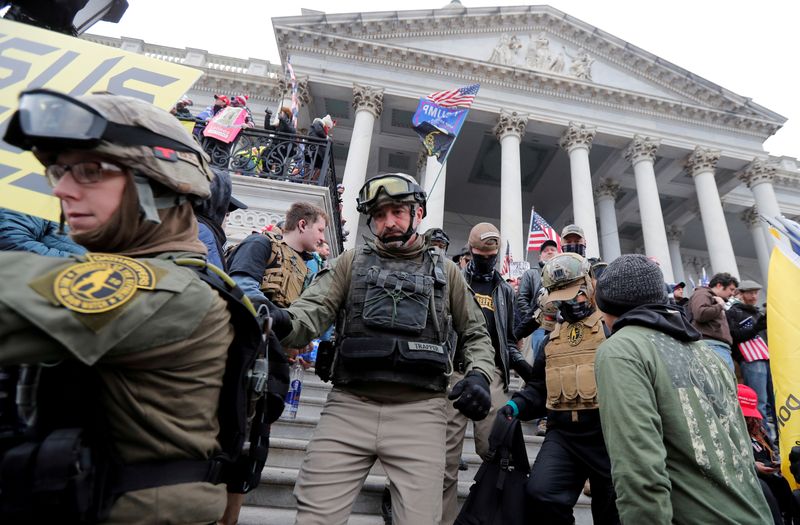 &copy; Reuters. FILE PHOTO: Prosecutors say Oath Keepers militia members conspired in U.S. Capitol siege