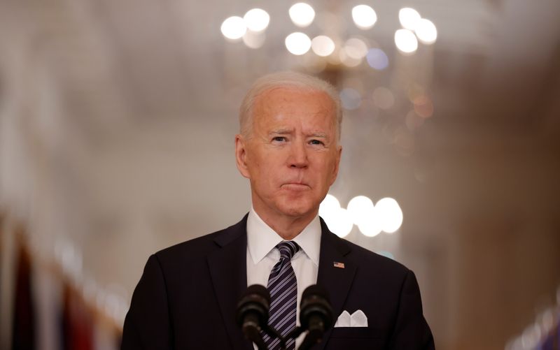 &copy; Reuters. El presidente de EEUU, Joe Biden, en la Casa Blanca en Washington