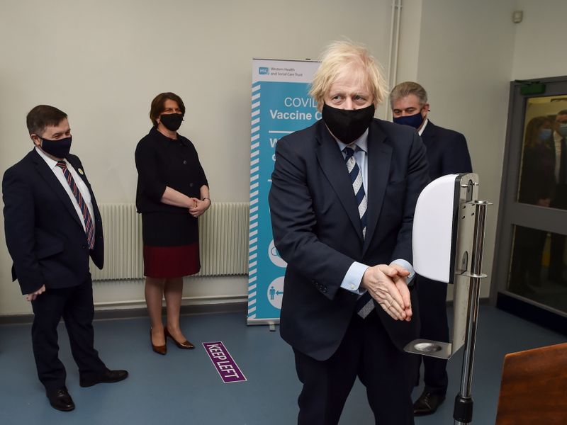 &copy; Reuters. British PM Johnson visits Northern Ireland