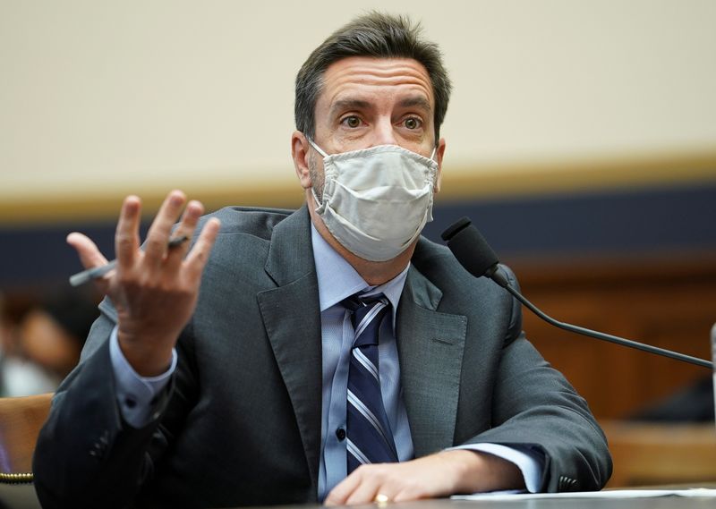 &copy; Reuters. Outkick&apos;s Clay Travis testifies at House Judiciary Subcommittee hearing on Capitol Hill in Washington