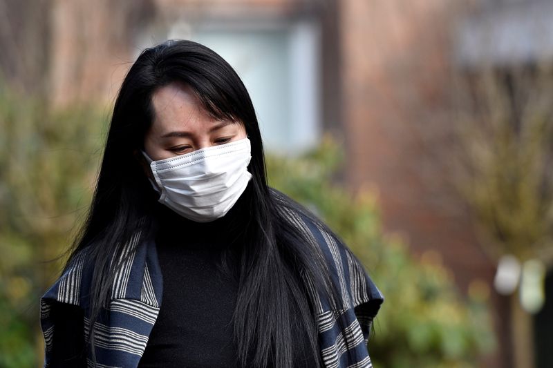 © Reuters. Huawei Technologies Chief Financial Officer Meng Wanzhou leaves her home to attend a court hearing in Vancouver