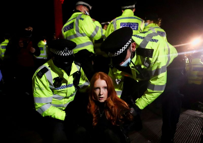 © Reuters. Memorial site at the Clapham Common Bandstand, following the kidnap and murder of Sarah Everard in London