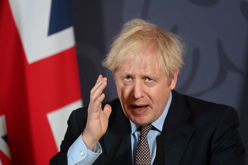 &copy; Reuters. FILE PHOTO: British PM Johnson holds news conference on Brexit trade deal in London