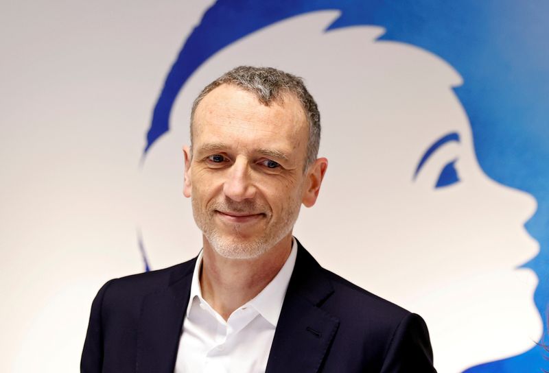 &copy; Reuters. FILE PHOTO: Emmanuel Faber, chairman and chief executive officer of French food group Danone