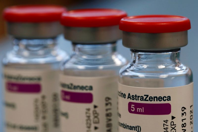 &copy; Reuters. The AstraZeneca COVID-19 vaccine suspended in France