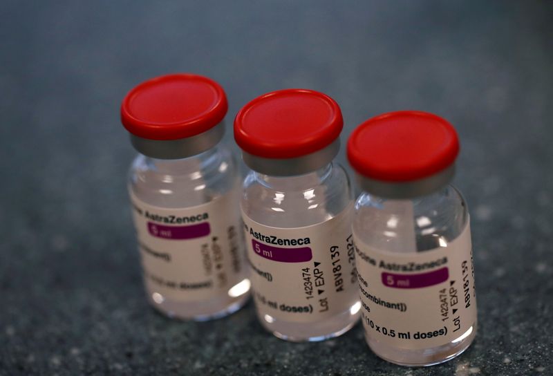 &copy; Reuters. The AstraZeneca COVID-19 vaccine suspended in France