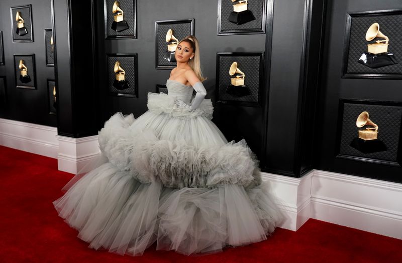 &copy; Reuters. FILE PHOTO: 62nd Grammy Awards – Arrivals – Los Angeles, California, U.S., January 26, 2020 - Ariana Grande.