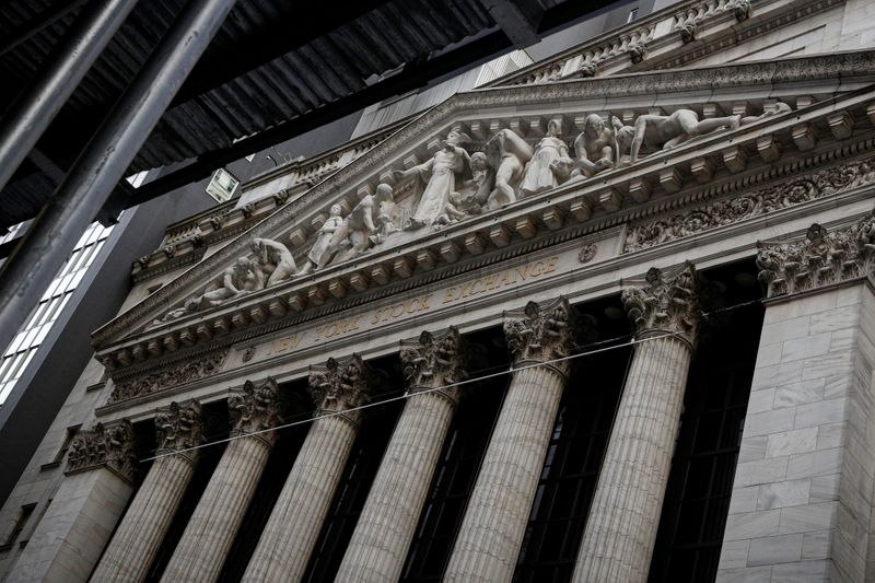 &copy; Reuters. The front facade of the NYSE is seen in New York