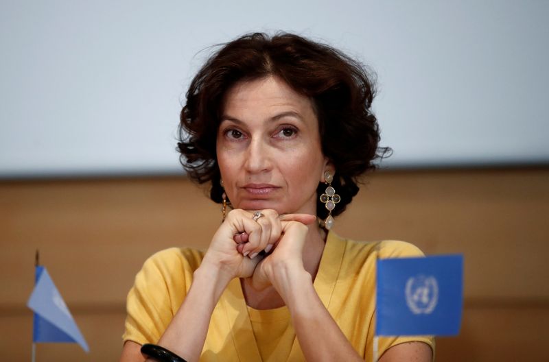 &copy; Reuters. FOTO DE ARCHIVO: Audrey Azoulay, directora general de la UNESCO, asiste a una conferencia de prensa sobre el lanzamiento de un informe histórico sobre el daño causado por la civilización moderna al mundo natural por la IPBES (Plataforma Intergubernamen