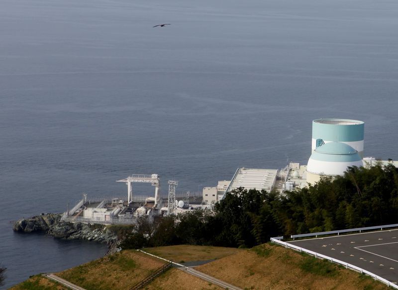 &copy; Reuters. Shikoku Electric Power&apos;s Ikata nuclear plant is pictured in Ikata