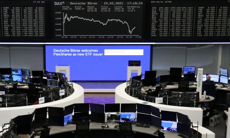 &copy; Reuters. The German share price index DAX graph is pictured at the stock exchange in Frankfurt