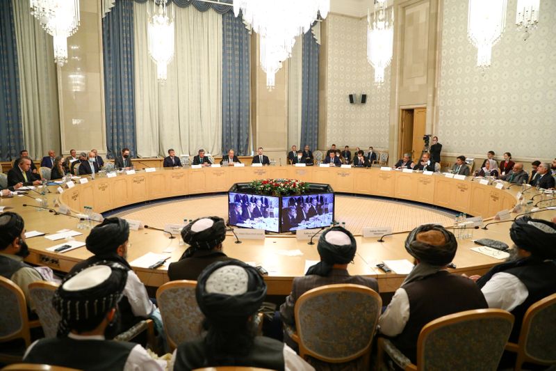 &copy; Reuters. Officials attend the Afghan peace conference in Moscow