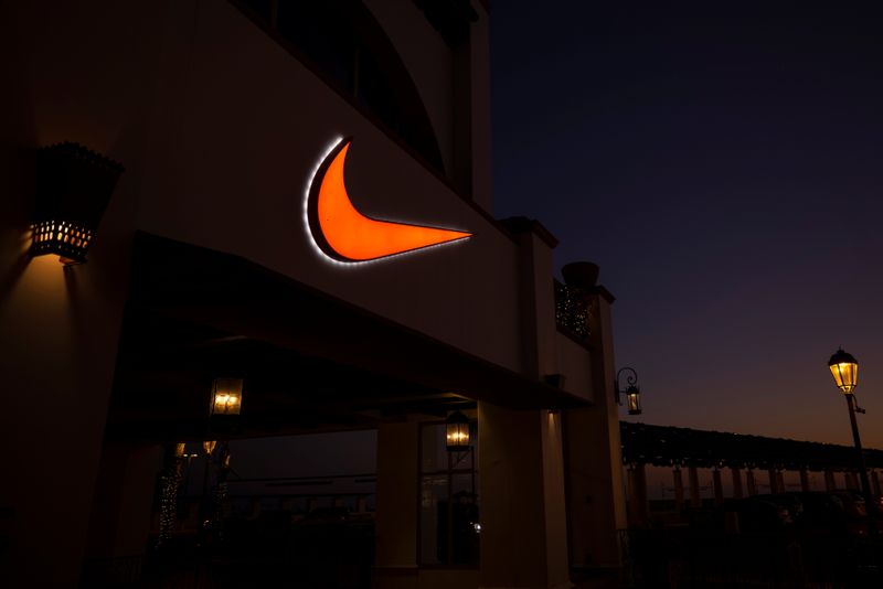 &copy; Reuters. Nike store shown at outlet Mall in California
