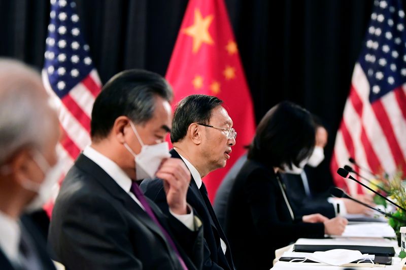 © Reuters. U.S.-China talks in Anchorage