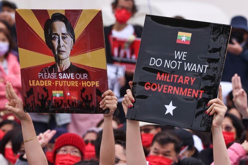 Taiwan's Myanmar community denounces coup with defiant songs