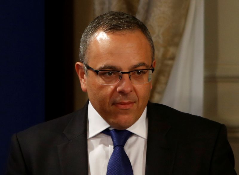 &copy; Reuters. FILE PHOTO: Keith Schembri at a news conference in 2017