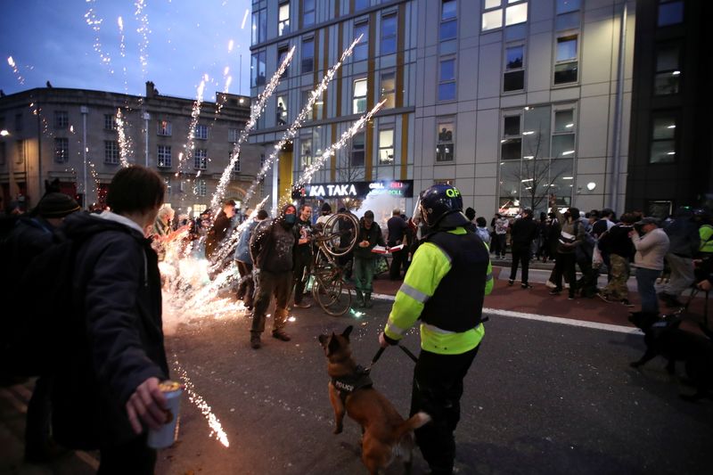 &copy; Reuters. Protest against new proposed policing bill, in Bristol