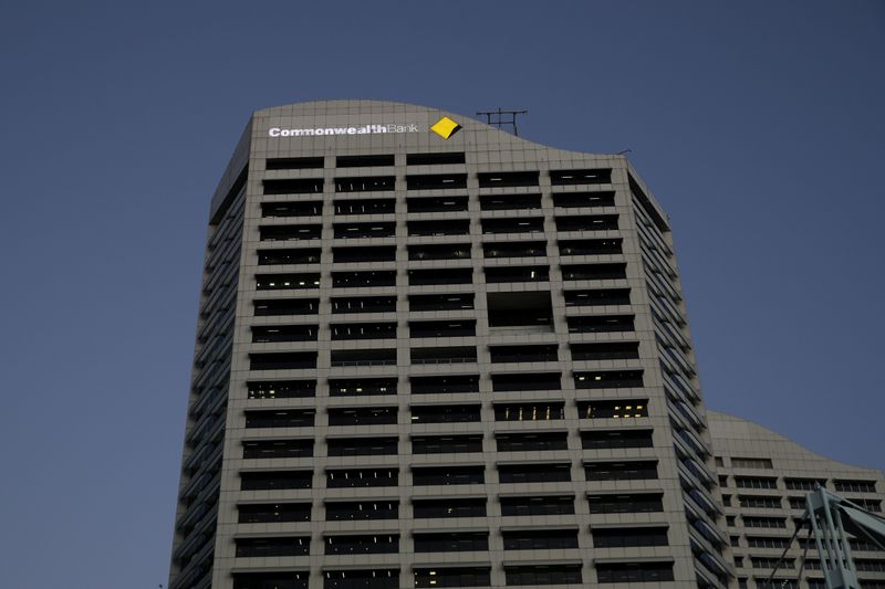 © Reuters. An office building with Commonwealth Bank logo is seen in Sydney