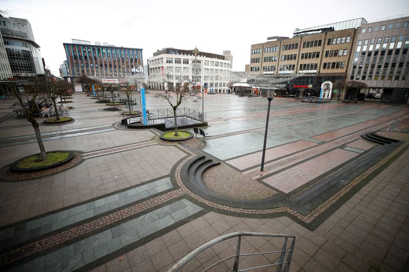 &copy; Reuters. Praça Kennedy em Essen, Alemanha