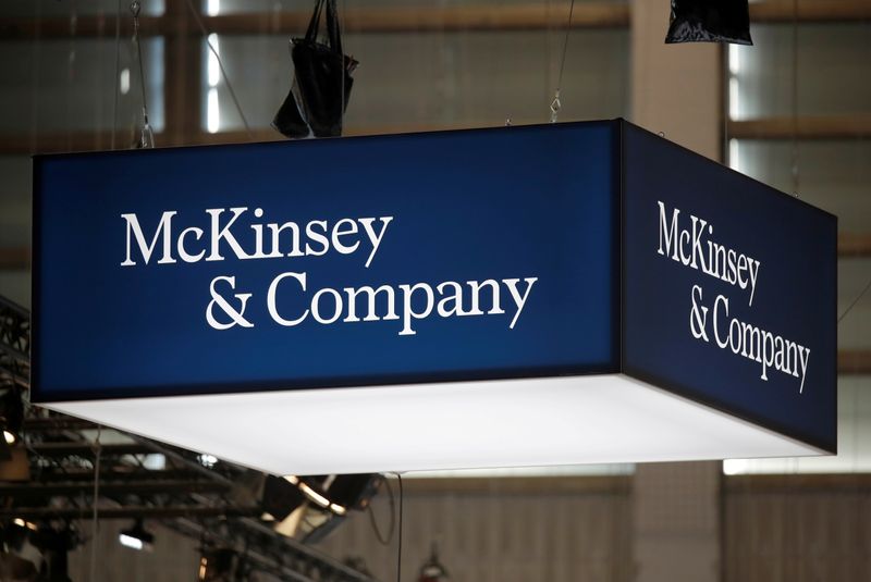 &copy; Reuters. FILE PHOTO: Logo of McKinsey and Company is seen at VivaTech fair in Paris