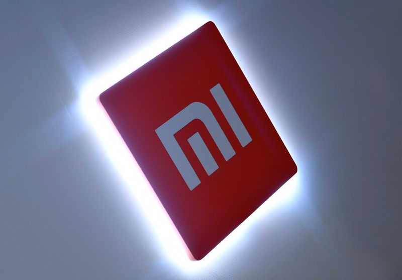 &copy; Reuters. Xiaomi branding is seen at a UK launch event in London