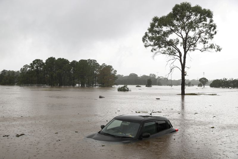 &copy; Reuters. A severe flood event affecting the state of New South Wales is seen in Sydney