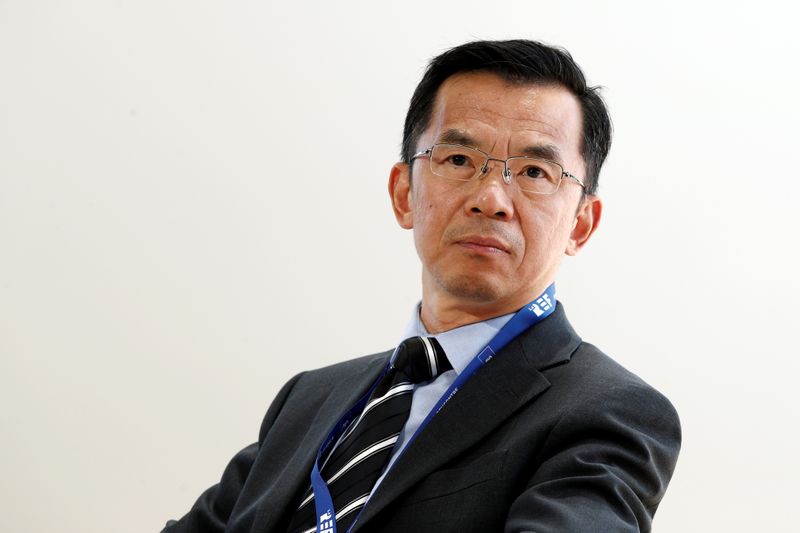 &copy; Reuters. Chinese Ambassador in France Lu Shaye attends the MEDEF union summer forum renamed La Rencontre des Entrepreneurs de France, LaREF, at the Paris Longchamp Racecourse in Paris