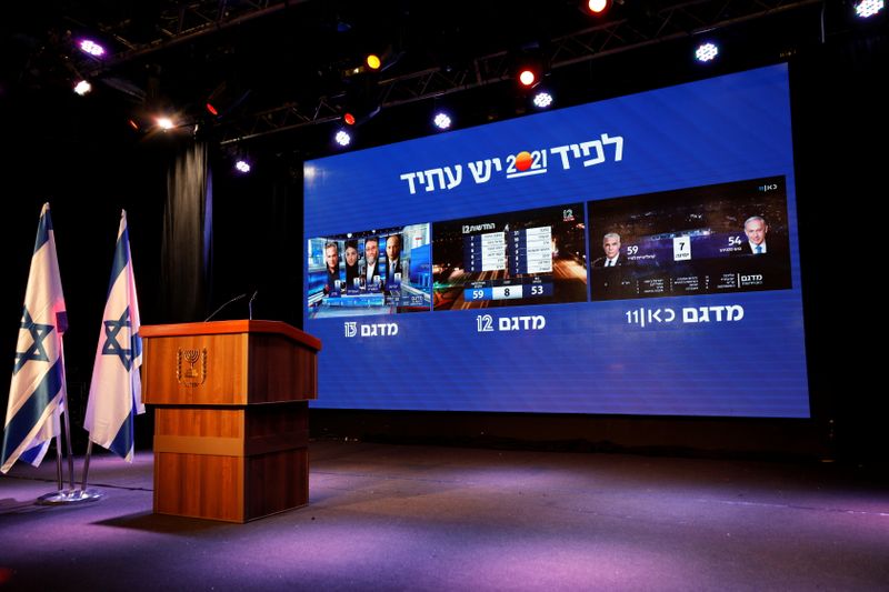 &copy; Reuters. استطلاعات آراء الناخبين: لا فائز واضح في الانتخابات الإسرائيلية