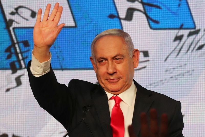 &copy; Reuters. مستقبل نتنياهو غير واضح ونتائج الاستطلاعات غير حاسمة في انتخابات إسرائيل