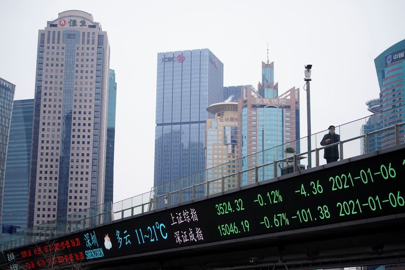 &copy; Reuters. Panoramica del distretto finanziario Lujiazui a Shanghai