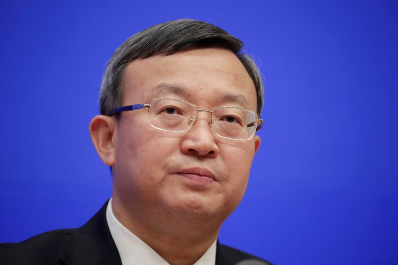 &copy; Reuters. Chinese Vice Commerce Minister and Deputy International Trade Representative Wang Shouwen attends a news conference on the state of trade negotiations with U.S. in Beijing