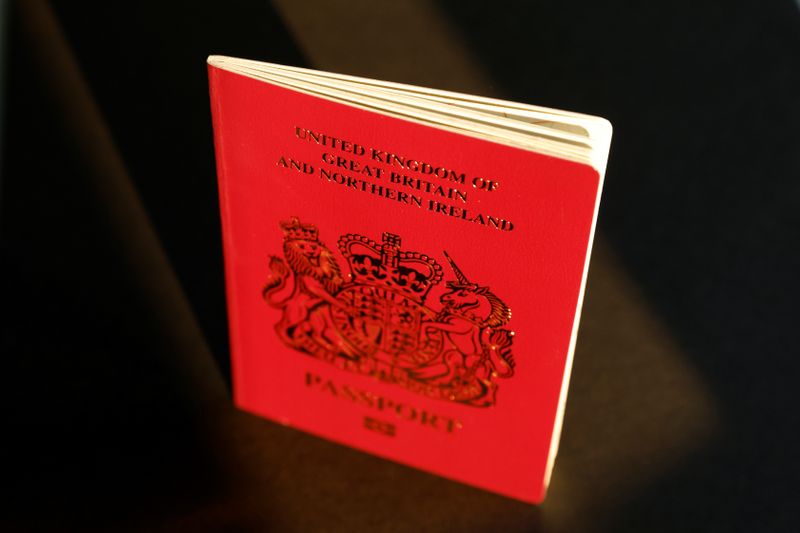 &copy; Reuters. FILE PHOTO: A British National Overseas passport is pictured in Hong Kong