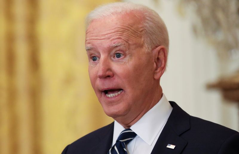 &copy; Reuters. U.S. President Joe Biden holds news conference at the White House in Washington