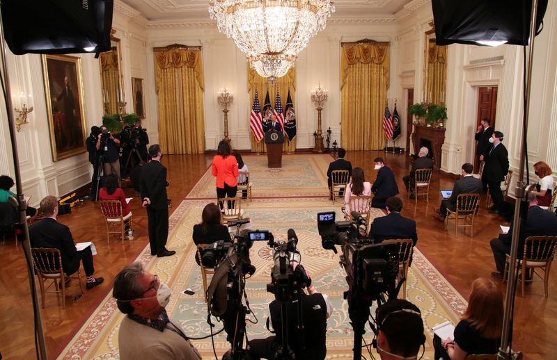 © Reuters. U.S. President Joe Biden holds news conference at the White House in Washington