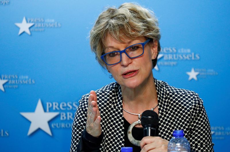 &copy; Reuters. FILE PHOTO: Callamard, U.N. Special Rapporteur on Extrajudicial Executions, holds a news conference in Brussels