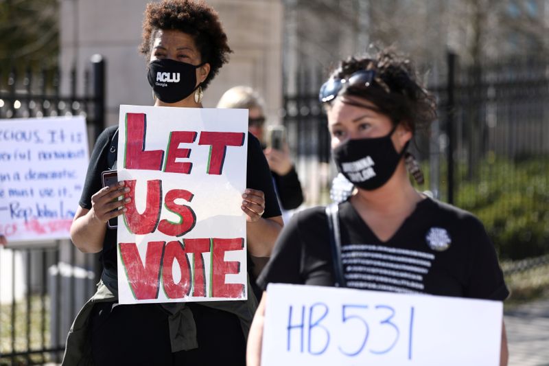 &copy; Reuters. FILE PHOTO: Protest against House Bill 531 in Atlanta