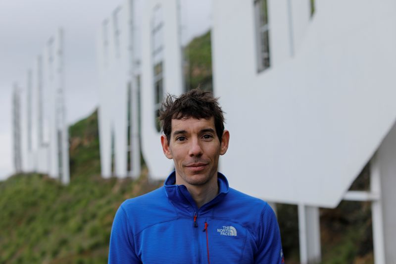 &copy; Reuters. FILE PHOTO: Academy Award nominated &quot;Free Solo&quot; film climber Honnold comes to Hollywood