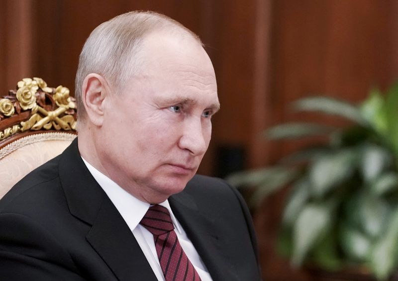 &copy; Reuters. プーチン露大統領、コロナワクチン接種後に軽い副反応と明かす