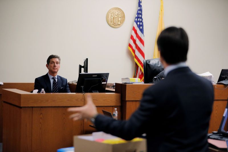 &copy; Reuters. FILE PHOTO: Alex Gorsky, chairman and CEO of Johnson &amp; Johnson, takes the stand in New Jersey Supreme Court in New Brunswick, New Jersey