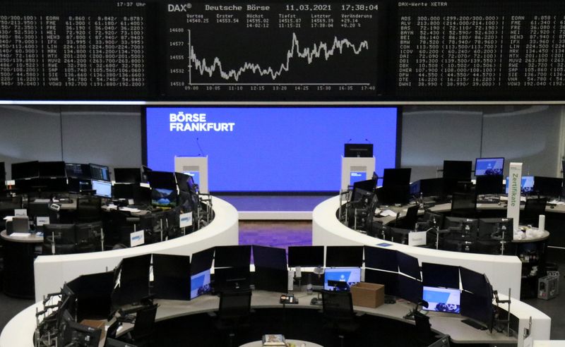 &copy; Reuters. The German share price index DAX graph is pictured at the stock exchange in Frankfurt