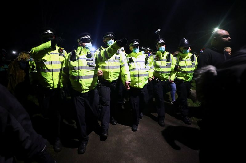 &copy; Reuters. Memorial site at the Clapham Common Bandstand, following the kidnap and murder of Sarah Everard in London