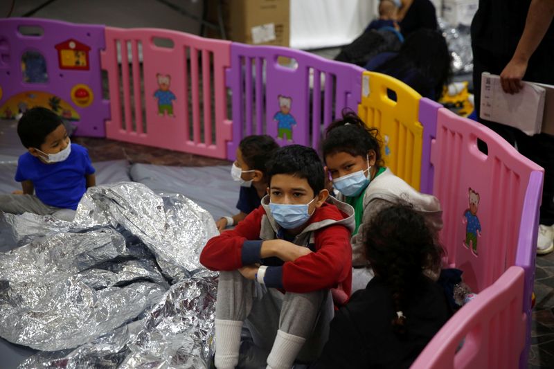 © Reuters. Department of Homeland Security holding facility in the Rio Grande Valley