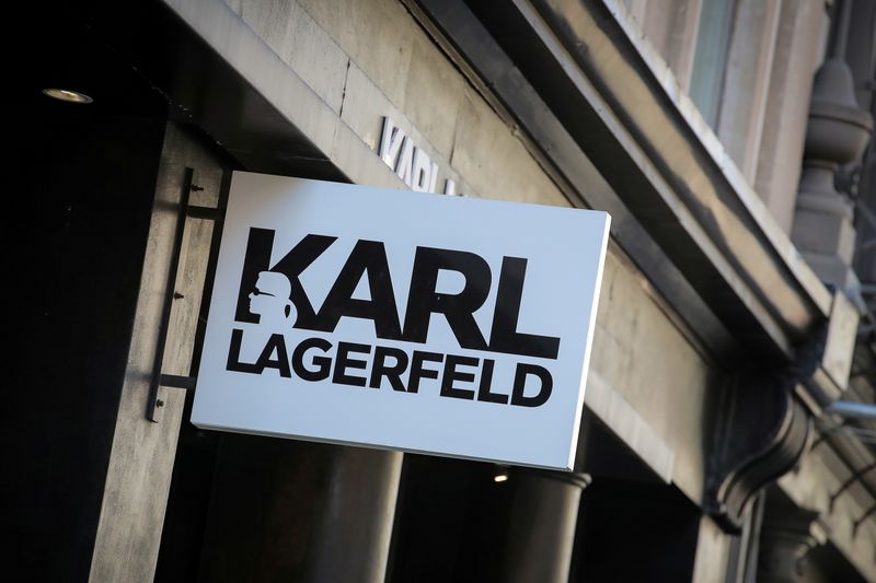 &copy; Reuters. FILE PHOTO: A sign and logo are seen on the Karl Lagerfeld store in New York, U.S.