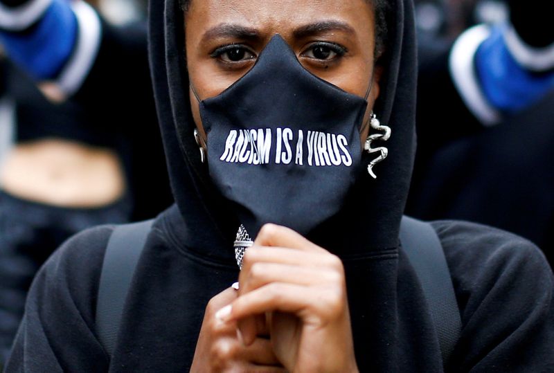 &copy; Reuters. FILE PHOTO: A Black Lives Matter protest in London