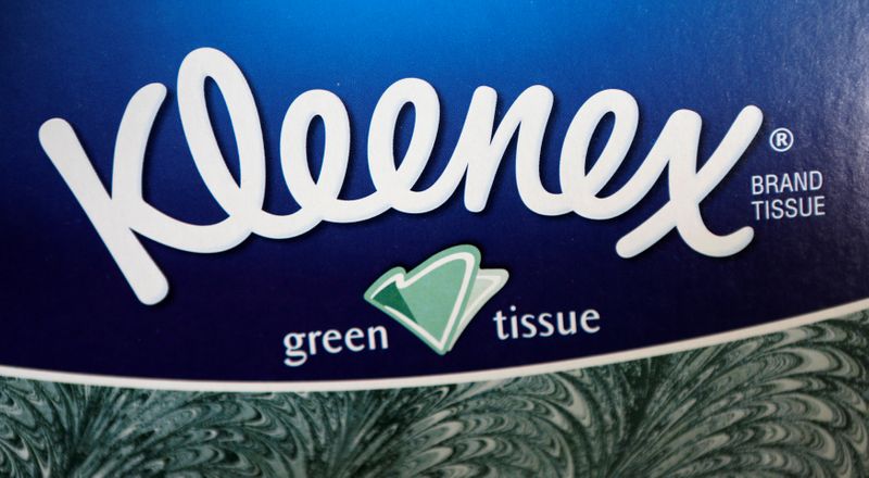 &copy; Reuters. FILE PHOTO: A package of Kleenex brand tissue is shown in Boca Raton
