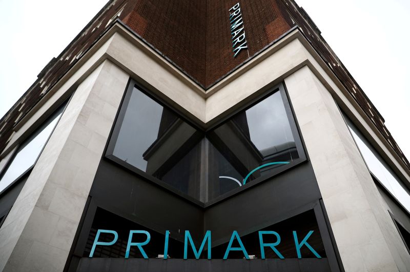 &copy; Reuters. FILE PHOTO: Signage is displayed outside a Primark store at the Oxford Street, in London