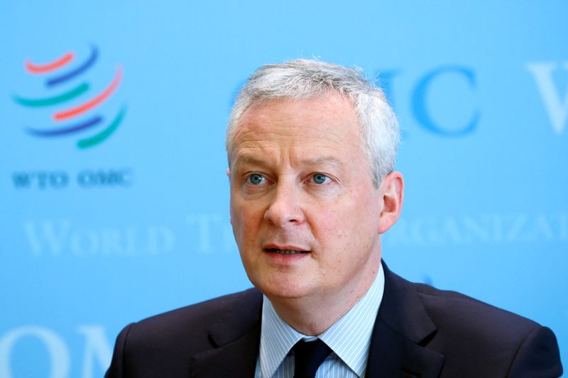 &copy; Reuters. FILE PHOTO: French Finance Minister Le Maire and WTO Director-General Okonjo-Iweala meet in Geneva