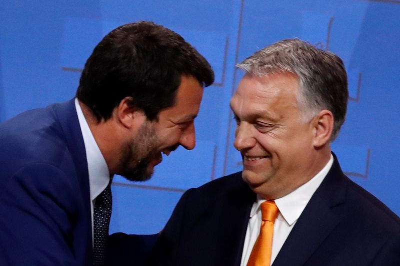 &copy; Reuters. Salvini e Orban a Budapest nel 2019