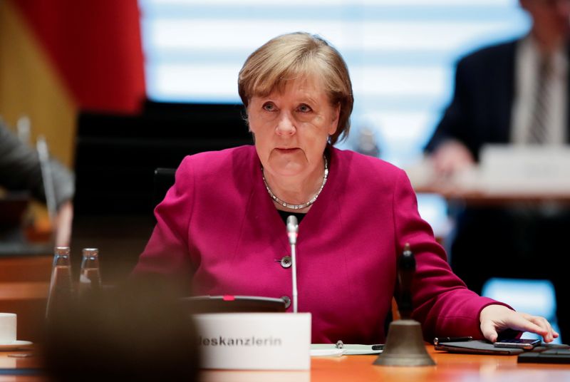&copy; Reuters. Merkel em reunião em Berlim